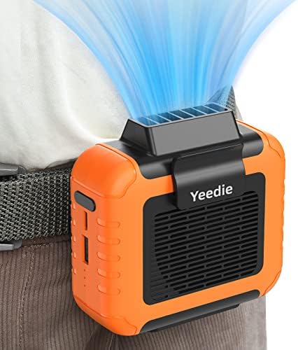 Yeedie 3-in-1 prijenosni zaklopka, 6000mAh osobni punjivi ventilator vrata do 16h, jaki protok zraka, 3 brzina, ručni bez baterija, ventilator i ogrlica za radno planinarenje Ribolov