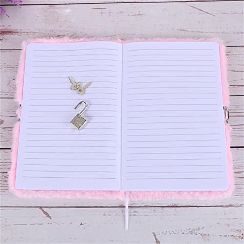 Seasd Lijepe bilježnice A5 Plišani planer za notebook organizator dnevnika bilježnice sa bravom i ključem