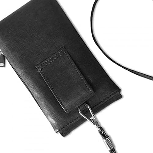Poezija Što vidite je sjena Novčanica za telefon viseći mobilni torbica Crni džep