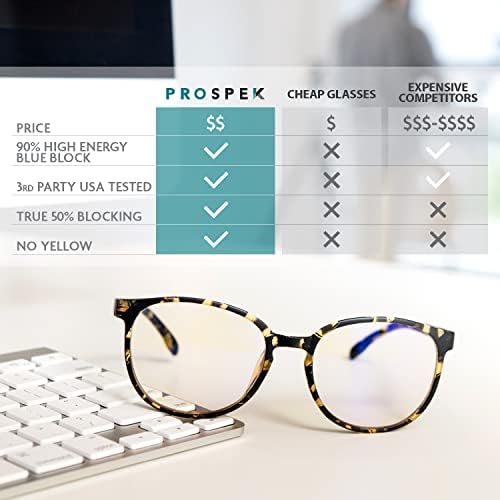 Prospekt plave naočare za žene, naočare za čitanje računara Artist Dark-prozirna sočiva visokog optičkog kvaliteta