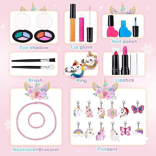 Mjartoria Bundle-Makeup Advent Calendar 2022 za djevojčice - jednorog tema ljepota Advent Calendar