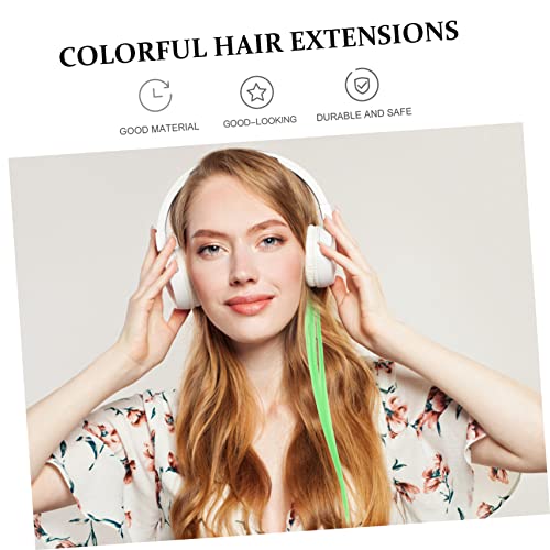 FOMIYES 24kom perika u boji perike metalik hair Clips Ženska Oprema za kosu green hair Pieces ekstenzije