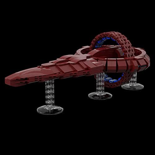 Lingxuinfo Sci-Fi svemirska letjelica Vulkan D'kyr klasa ratni brodovi građevinski blokovi MOC Set, model izgradnje