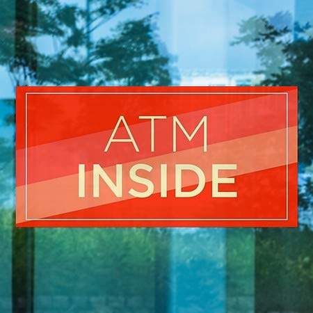 CGsignLab | ATM unutar -modern dijagonala prozor Cling | 24 x12