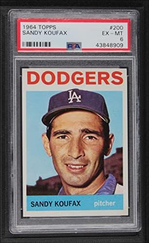1964 TOPPS 200 Sandy Koufax Los Angeles Dodgers PSA PSA 6.00 Dodgers