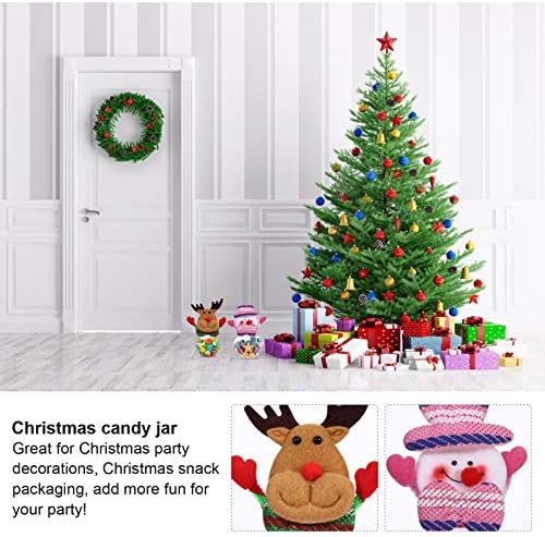 TOYANDONA 5kom Božić Candy tegle Santa Claus snjegović sob medvjed lear plastike Candy Organizator za kolačiće