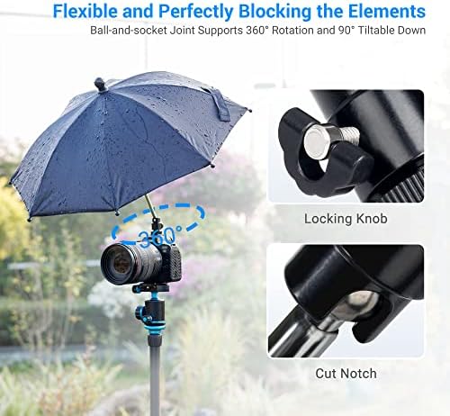 Kamera kiša + kamera Kišni kišobran: Objektiv kamere Raincoat Clear rukava sa DSLR kišobranom