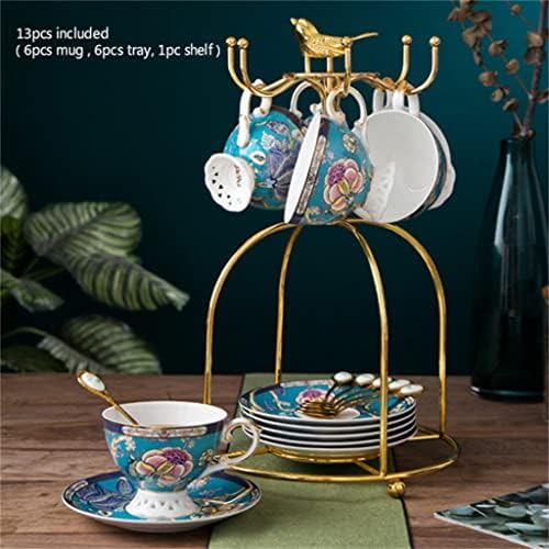 HNKDD kost Kina Kup za kafu i tanjir Set ručno rađeni porculan British Tea Cup čaja sa poklon kutijama