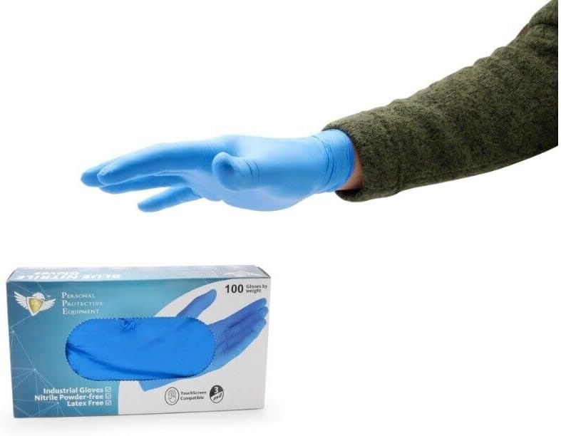 S & G plave nitrilne rukavice 100-kom 1000pcs Jednokratne višenamjenske rukavice bez kašnjenja u 3milu za čišćenje, mehaničaru, kuhanje