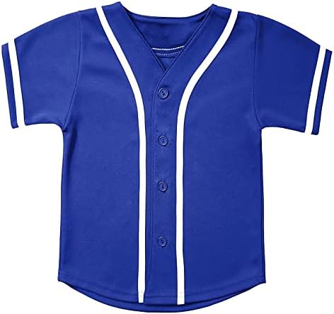 BabyHerthy Kids Baseball Jersey Dugme dole Hip Hop personalizirani sportski T majice za dječake Djevojke