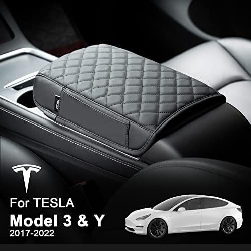 TTnotop Car Center Console Councole za Tesla Model 3 Model Y 2017-2023, PU kožni jastuk za ruku,