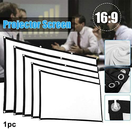 N / A 16: 9 Sklopivi projekcijski ekran Prijenosni zavjesa bijele projektore 60/72/84/100 inča