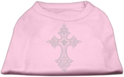 Cross majice za Rhinestone Light Pink S