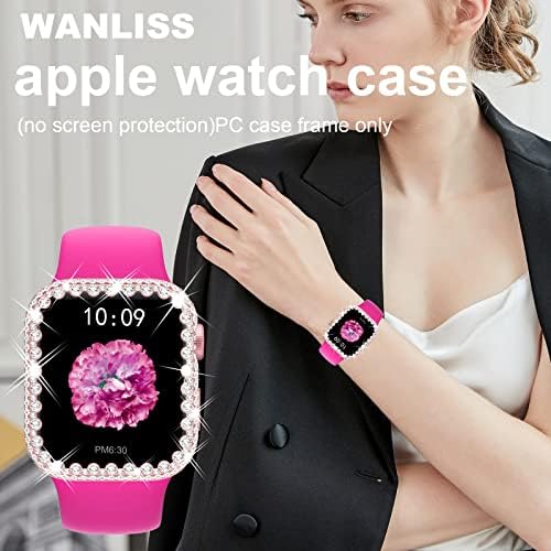 Wanliss 2 Pack Bling Case CASE kompatibilan sa Apple Watch Case 41mm Series 7, Trostruko kristalno dijamantska kristalna zaštitna futrola Hard Pc poklopac za iWatch 41mm 【Patenti na čekanju】