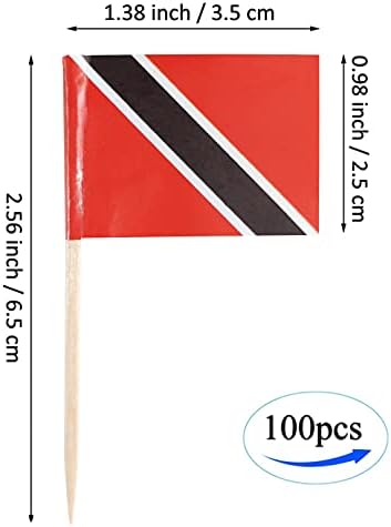 Jbcd zastava za čačkalice za Trinidad i Tobago Mini male zastavice za Cupcake