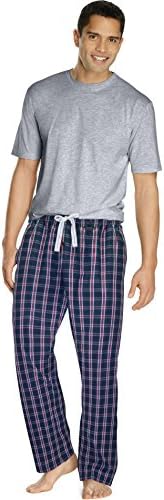 Hanes muški Tee i tkani set pidžama za pantalone za spavanje