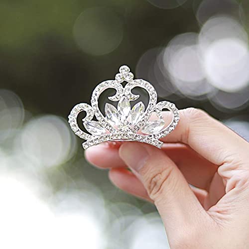 Yean Princess češalj za krunu Mini kristalni vještački dijamant srebrni češalj za kosu od tijare za rođendanske