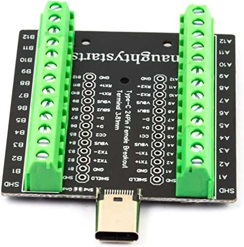 USB Tip C 24 puna pinova ženska ploča za proboj sa terminalnim blokovima 3.81 mm