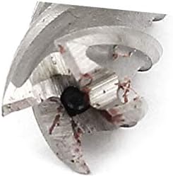 X-DREE 8mm x 8mm Spiralni žljeb HSS-AL ravna izbušena rupa 4-fluta kraj mlin glodalica (Fresa helicoidal
