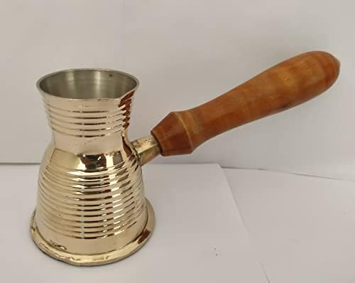 Sharvgun Zlatni turski grčki arapski lonac od mesinganog metala metalni aparat za kavu CEZVE IBRIK BRIKI