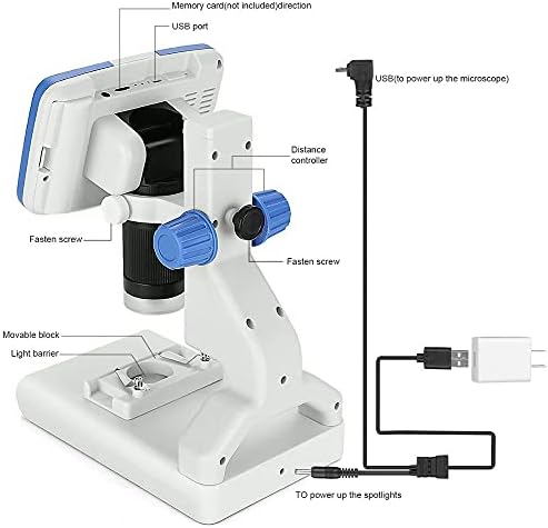 Ggebf 200x digitalni mikroskop 5 ekran video mikroskop elektronski mikroskop prisutan naučni alat za