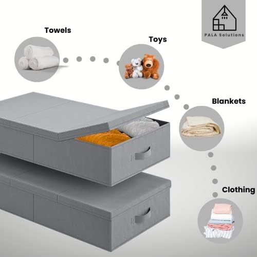 Pod kante za odlaganje kreveta sa poklopcima [set od 2] Duga ravna sloj za slaganje u objektu za