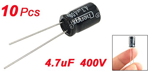 Uxcell A11110400ux0335 10 x 4,7 Uf 400V 105C radijalni elektrolitski kondenzator, 8 x 12 m