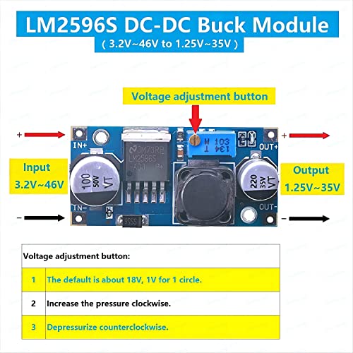 WWZMDiB 1 do 10 pakovanja su opciona,LM2596 Regulator napona DC u DC Converter 3.2-35v do 1.25-30v Buck Converter