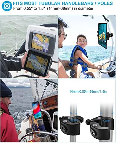 Phichy tablet držač za brod za 4,7 -12,9 telefon i iPad - nosač tableta za brodove, čamac Helm držač