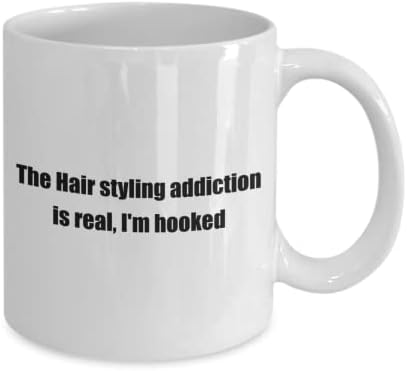 Smiješni kosu za oblikovanje kose Klasična krigla kava: Ovisnost o oblikovanju kose je. Odličan poklon