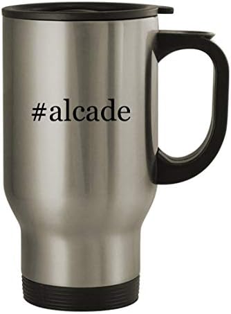 Knick Klack pokloni Alcade - 14oz Putna krigla od nehrđajućeg čelika, srebrna