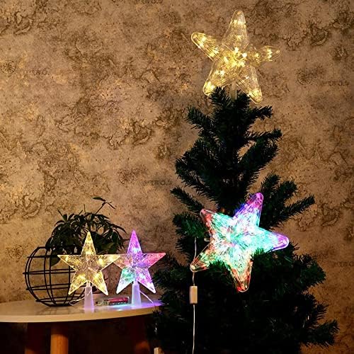 Cozla božićno drvce Top svjetlo LED užarenu zvjezdanu svjetlost pentagram zvijezda svijetla