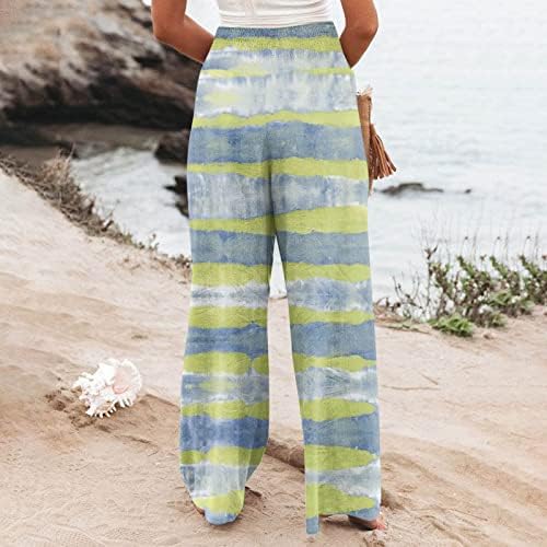 Ženske širine pantalone za noge tiskane rastezljive palazzo hlače casual cofy hlače na plaži Haljine hlače