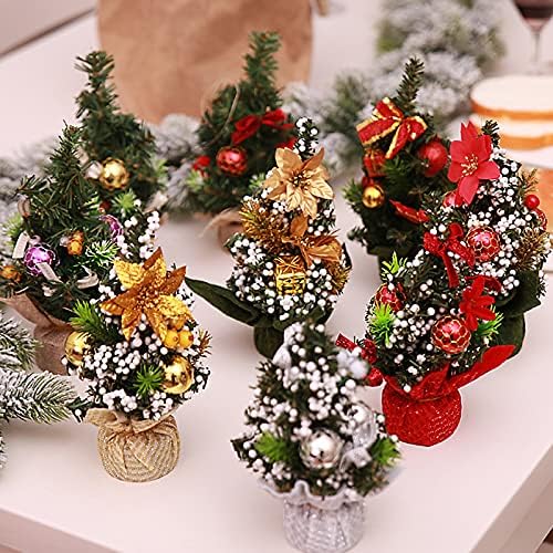 Dekika izvrsne božićne ukrasne poklone, mini božićno drvce, 8,7inch minijaturni božić sa visećim