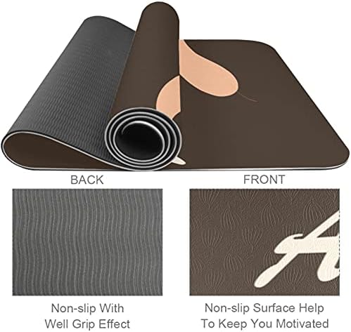 Siebzeh zdravo jesen slatka ruka izvučena Mashroom & pali listovi Premium debeli Yoga Mat Eco Friendly gumeni