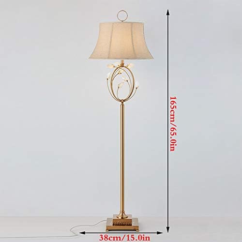 COTCLO-Odjeli klasične podne lampe, Kreativna kristalna tkanina rasvjeta ukras zlato željeza Čitanje