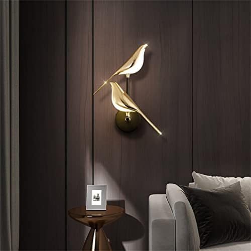 Jhwsx Bird divno zidno svjetlo Nordic Brotate Bird zidno predsoblje Sconce Art spavaća soba Noćna zidna lampa