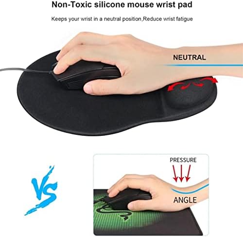 ZLXDP podloga za miš za ručni zglob sa bazom za oslonac za zglob ergonomska podloga za miš za daktilografske