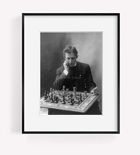 INFINITE PHOTOGRAPHS Foto: Frank James Marshall / 1907 / Američki šahovski šampion | šahovska tabla | istorijska