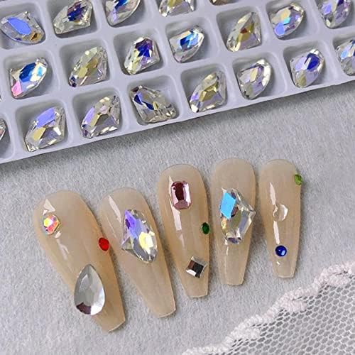 10kom Nail Art Rhinestones sigurni za nokte Rhinestones modni višebojni kristalni rhinestones