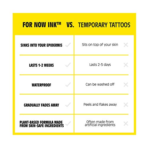 Inkbox Privremeni paket tetovaža, dugotrajna privremena tetovaža, uključuje kompas Rose i Amore sa Fornow Ink vodootporni, traje 1-2 tjedna, kompas i tetovaže božura