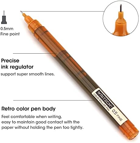 Writech Vintage tekućih tinte na rolu sa crnim koljnim kugličnim olovkama