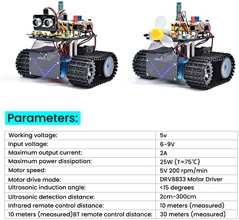 Keyestudio Mini Caterpillar tank robot v3 pametni automobil za Arduino, IR infracrveno i daljinski upravljač,
