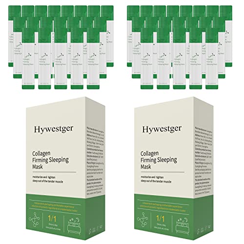 Hywestger 40 pakovanja kolagena Učvršćujuća maska za spavanje za njegu kože,kozmetička maska za