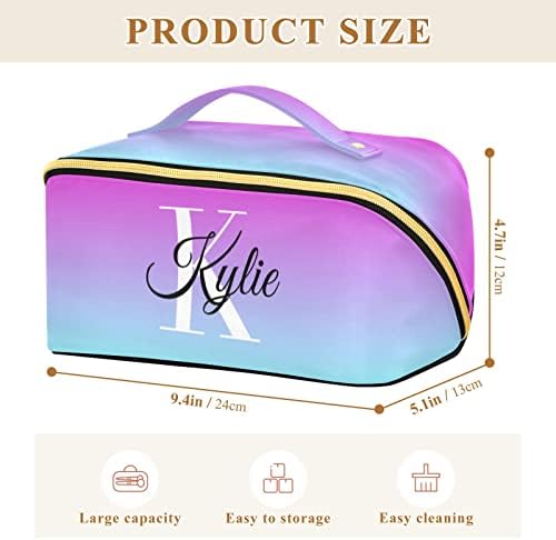 Purple Gradient personalizirana torba za šminkanje prilagođene kozmetičke torbe za žene putne