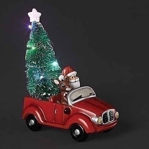 Božić od Romana, Rudolph kolekcija, 5 H LED rudolph kolekcija, santa u automobilu, figura; baterija uključena,