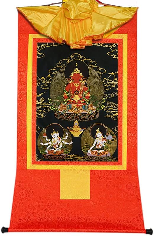 Gandhanra Amitayus, Tibetanska Thangka slikarska Umjetnost, budistička Thangka brokat,Buda tapiserija