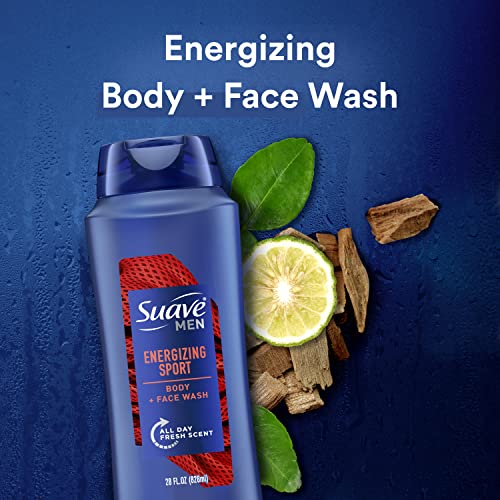Suave Men body Wash za svakodnevnu upotrebu Sport Fragrance Gel za pranje tijela i tuširanje 28 Oz